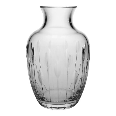 Astral Willow Crystal Vase Clear Glass Staggered Willow Cuts 5 7/8