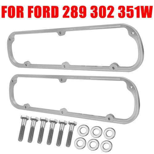Purchase Small Block Ford Fabricated Aluminum Valve Covers 289 302 351W Tall SBF Hot Rod In Long - Foto 4