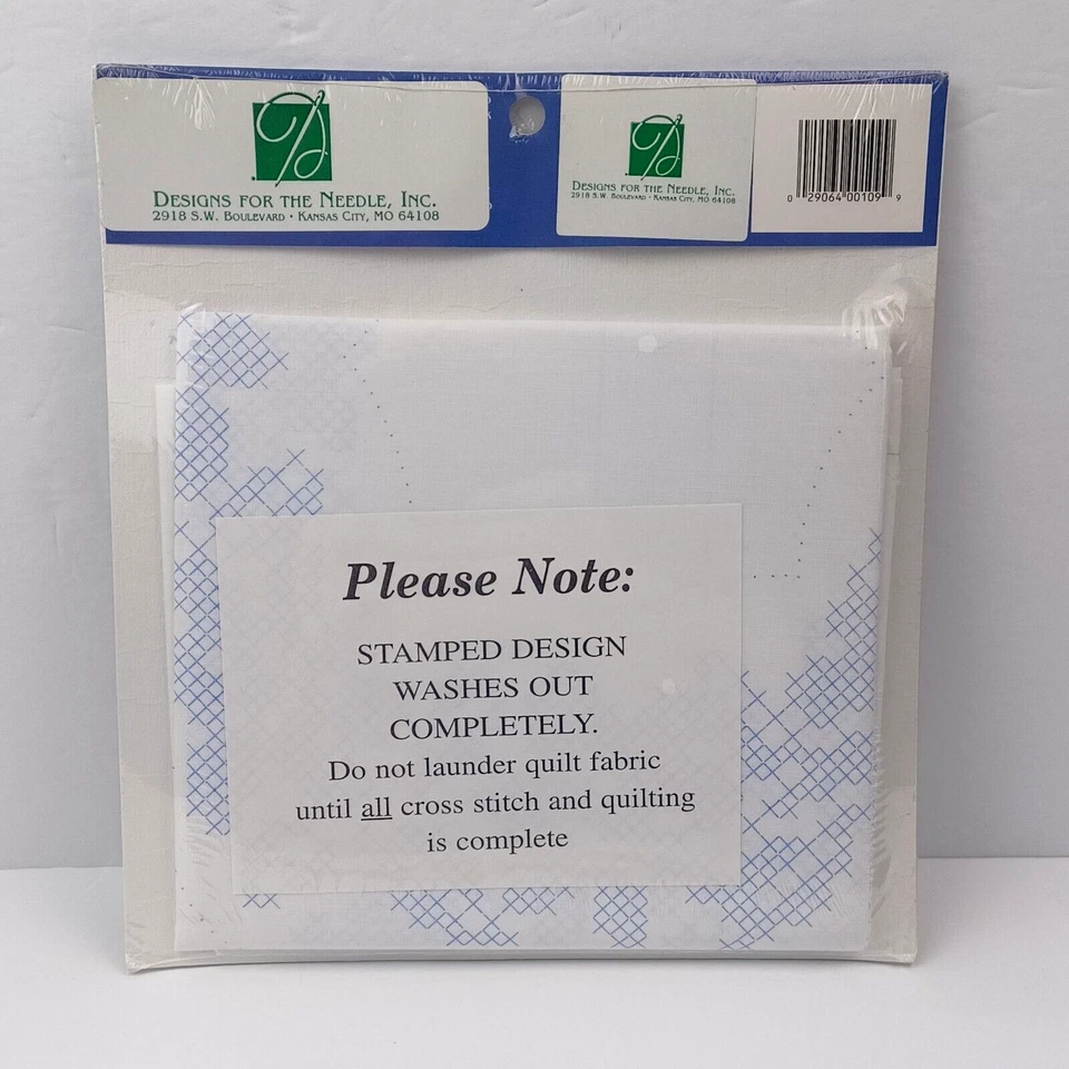 Stamped Cross Stitch Quilt Blocks FLOWER WREATH Designs For The Needle 1987 - Image 4 of 4