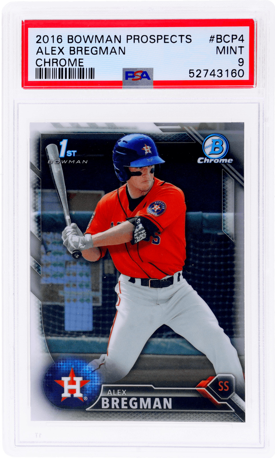 2016 Bowman Alex Bregman Chrome Prospect #BCP4 PSA 9 Rookie RC
