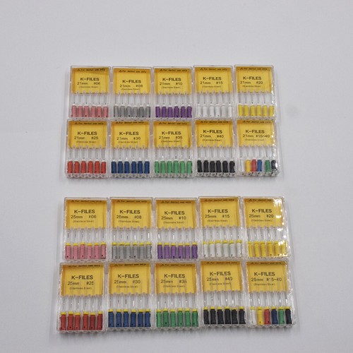 1 Pack Stainless Steel Dental K-Files 25mm Files Endodontic Instruments Hand Use - Picture 3 of 86