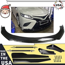 For Toyota Camry XLE SE LE Front Bumper Lip Splitter Spoiler Body Kit Side+Skirt