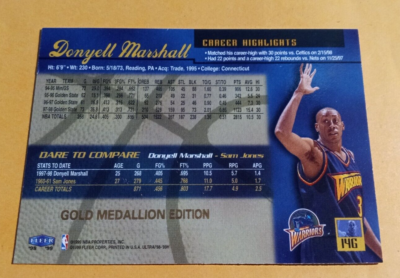 1998-99 Fleer Ultra Gold Medallion Donyell Marshall NBA Card #14G 