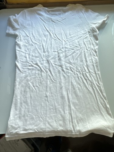 Small Y2K Abercrombie & Fitch White Tee New Without Tags - Picture 3 of 3
