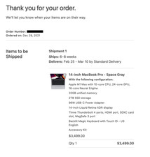 Apple MacBook Pro 14-inch Space Gray - M1 Max, 32GB RAM, 2TB SSD - Very Good