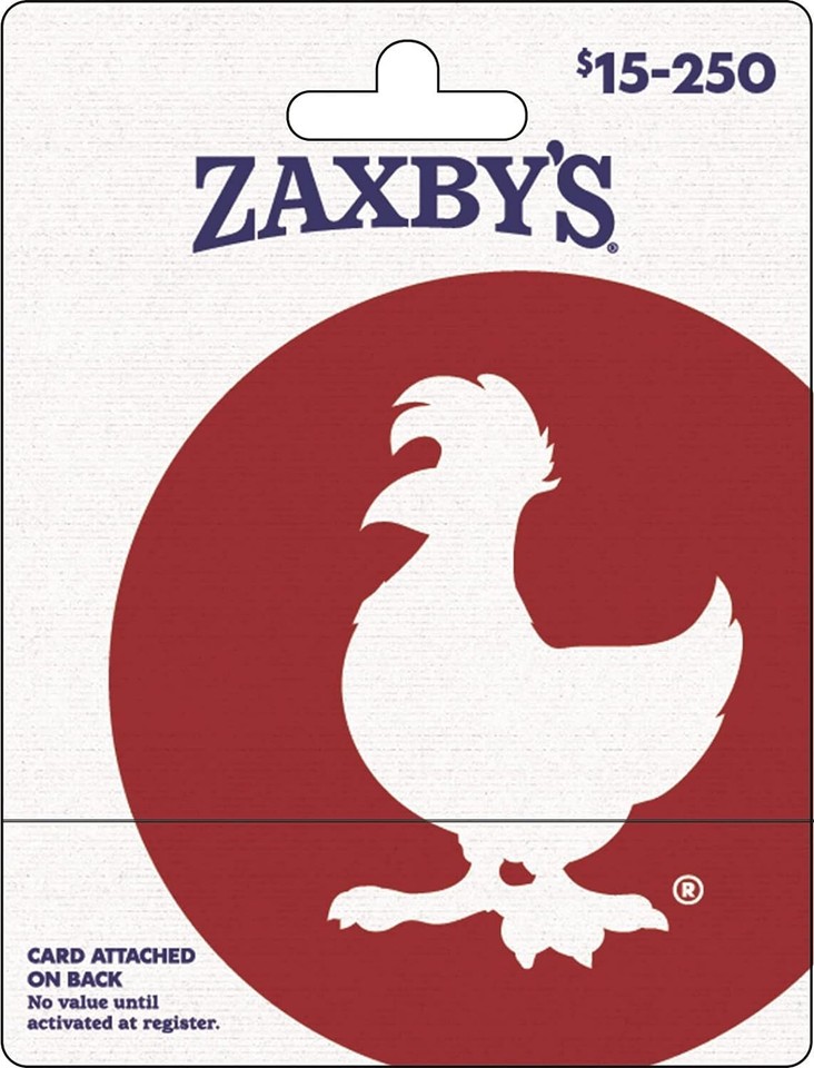 ZAXBY'S RESTAURANT GIFT CARD 150 100 50 MOM DAD FRIENDS EMPLOYEE WORK MEAL FOOD eBay