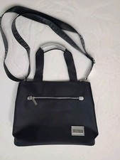 Versace Parfums Fragrance Large Tote Bag Black/Silver Logo With  Strap 