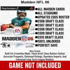 Madden NFL 06 PS2 Playstation Roster Season P...