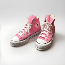 Converse Women's Chuck Taylor All Star Lift Pink Retro Varsity Platform Sneakers