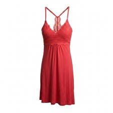 Tahari Women's Lace Red Sleepwear Gown Size Large With Adjustable Straps
