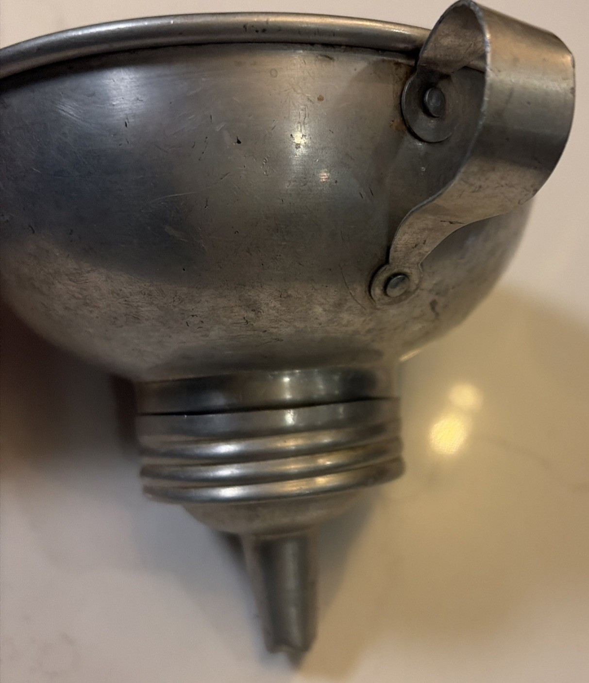 Wide & Narrow Mouth Vintage Aluminum Canning Funnel With Handle