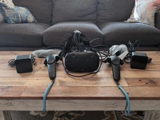 HTC Vive Virtual Reality Full Set VR Headset Controllers Base Stations