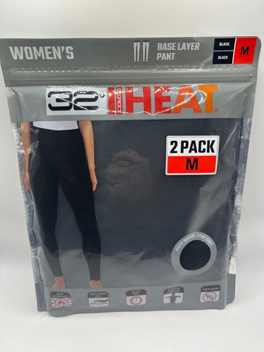 NEU 32 Grad Hitze Damen - 2er Pack schwarz Basisschicht Hosen NEU Medium - Bild 1 von 3