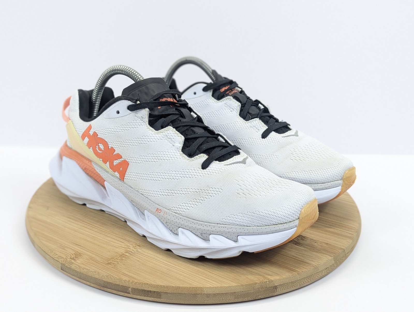 Hoka Elevon 2 White Running Shoes Womans 9 Athletic Sneakers Trainer 