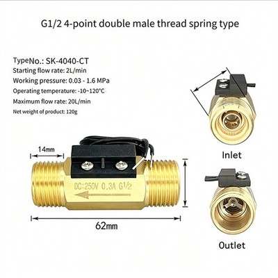 Flowmeter Meter G1/2'' Water Flow Sensor Switch 1 20 L/min Inductive Switch *gi
