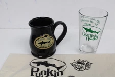 Dogfish Head Mug & Beer Glass/ Brewery / Deneen Pottery / Handcrafted USA
