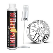 Light Silver Rim Touch-Up Paint, Wheel Scratch Repair Pen for Satin Silver Rims