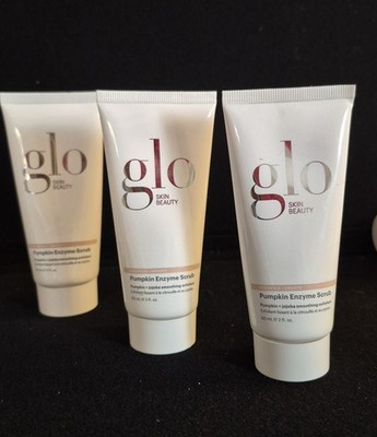 3x Glo Skin Beauty Pumpkin Enzyme Scrub Smoothing Exfoliant 2oz