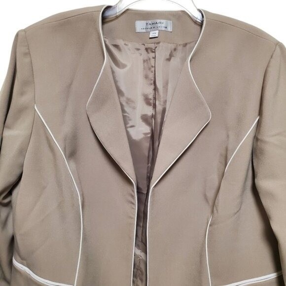 Crop Jacket Split Zipper Cuff Career Neutral Offi… - image 6