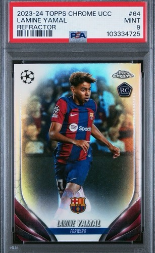 Lamine Yamal [Refractor] #64 2023 Topps Chrome UEFA Club card