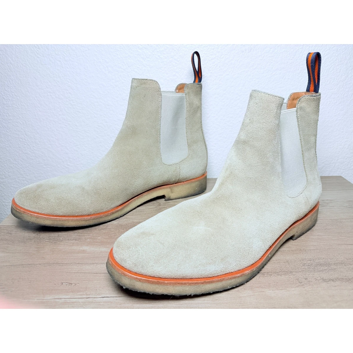 Fred Perry Claxton mens mango coral suede Chukka boots size 9 Orange Suede Lace Up Boots for Men for sale | eBay main image 4