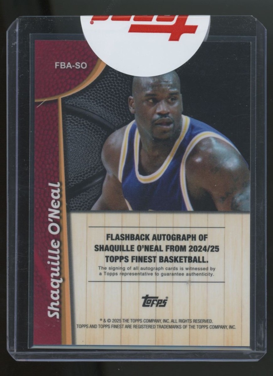 2024-25 Topps Finest Shaquille O'Neal Geometric Flashback Auto /25