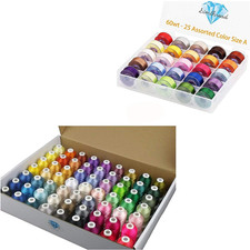 Embroidery Thread Essential Pack Bundle - Brother 63 Colors Kit  Assorted Color