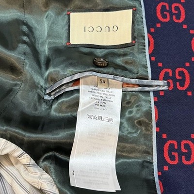 Gucci GG Logo Men's Jacket Red Navy Size 54 Like | eBay