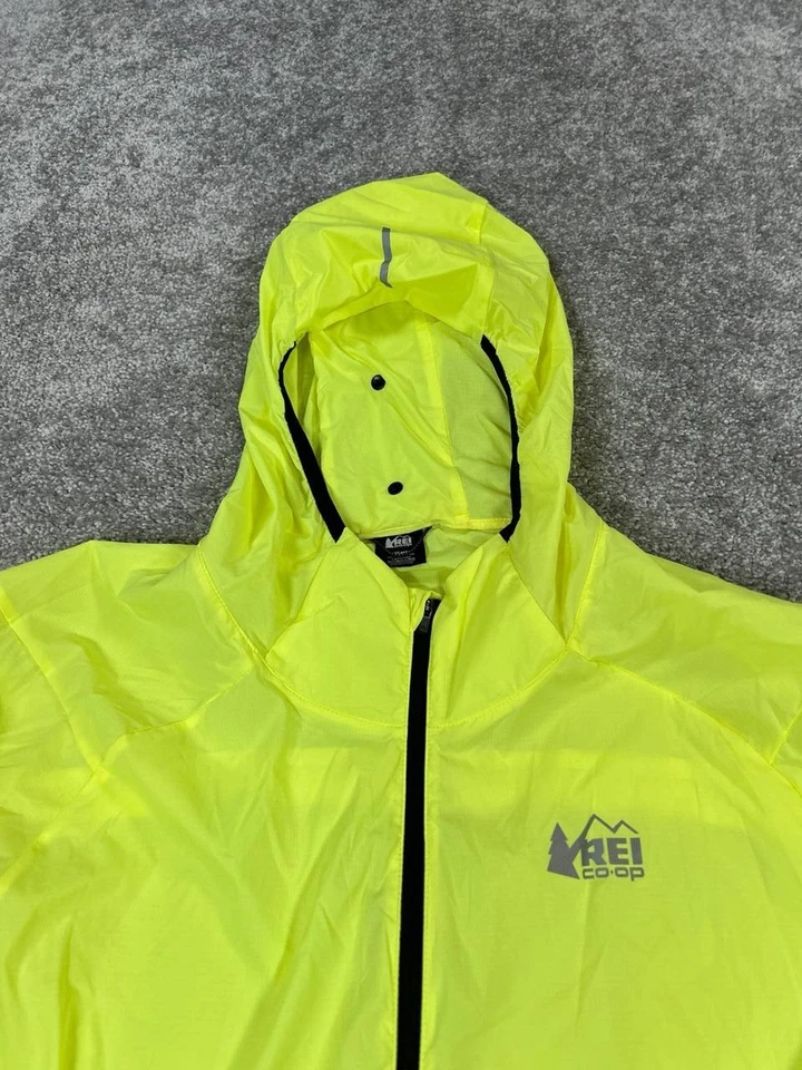 Rei Active Pursuit Jacket Mens Xxl Yellow Cycling Full Zip * - Image 2 of 4