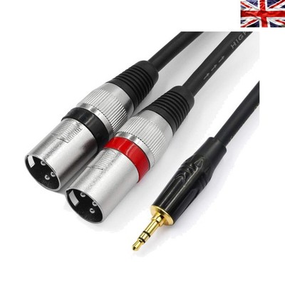 Vielseitiges 1m Mini Klinke auf XLR Splitter Kabel mit geflochtenen Hülsen - Musikfähig