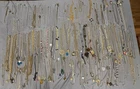 Huge Lot Vintage Estate Costume Jewelry 215+ Pc Gold & Silver Tone Necklaces