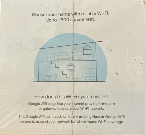 Google Wifi Mesh Network System Router AC1200 Point 1-pack SEALED - Picture 3 of 4