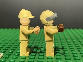 LEGO German Soldier Minifigure Lot Of 2 Indiana Jones 7622 iaj006 iaj048