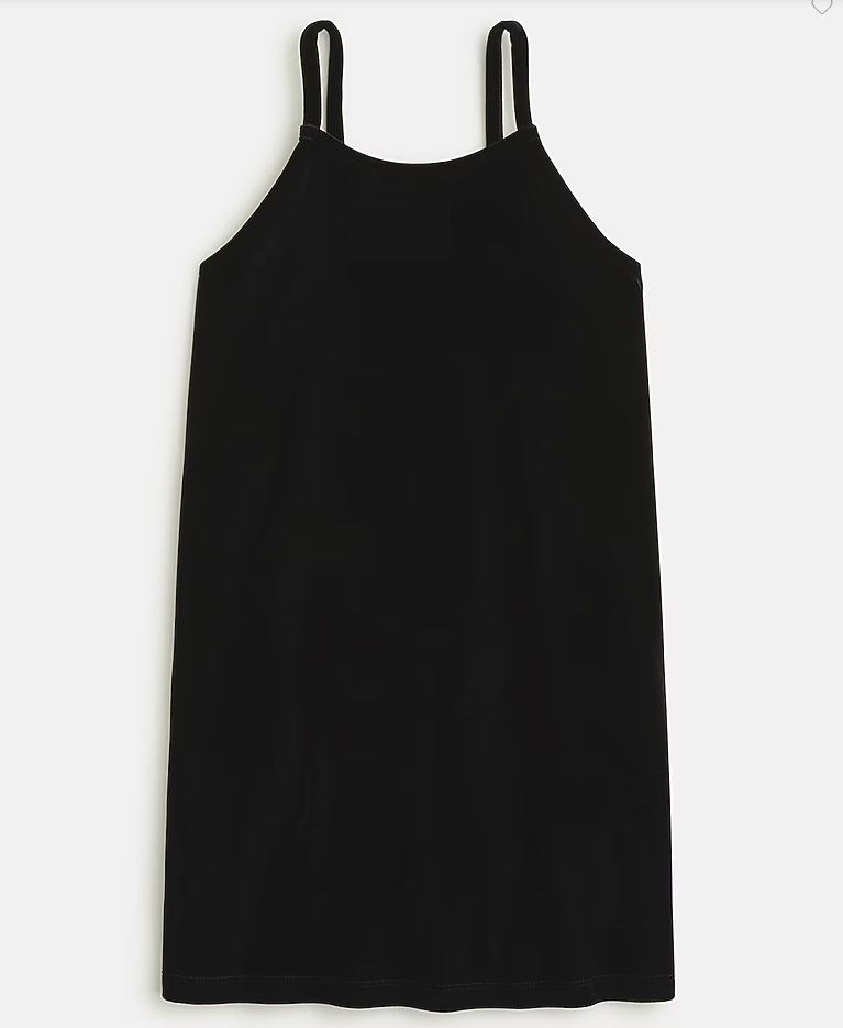 NWT Crewcuts by J CREW - Girls' Black Velvet Tank Dress - SOLD OUT - size 14