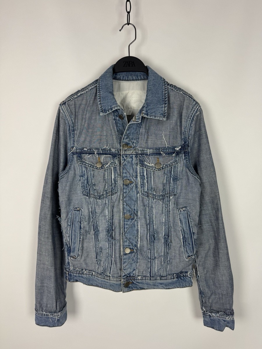SS12 Maison Margiela x H&M Distressed Reverse Denim Jacket | eBay