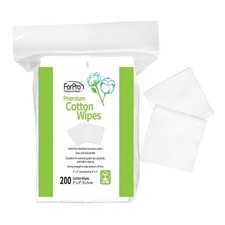 ForPro Professional Collection Premium Cotton Wipes, 100 Cotton, 2 " x 2"