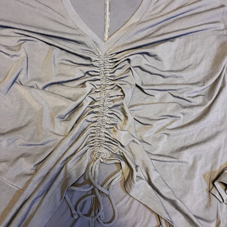 Top Athleta Crossover Acanalado Púrpura Anochecer Talla Mediana Manga Larga Cuello en V Foto 4 de 4