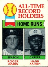1979 Topps #413 All-Time Record Holders: Home Runs (Roger Maris / Hank Aaron)