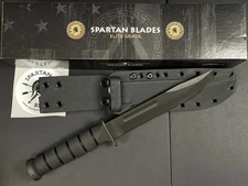 Spartan Blades Ka-Bar Style - CPM Magnacut SS Black Handle & Kydex Kabar Sheath