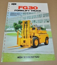 Komatsu FG30 Forklift Truck Sales Brochure Prospekt