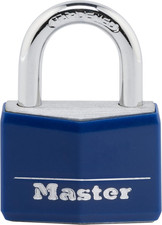 Aluminum Keyed Padlock Blue Vinyl Cover Small Lock for Gym School Lockers Indoor