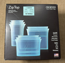 Zip Top Reusable Silicone Containers