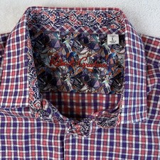 Robert Graham Limited Edition Classic Fit Flip Cuff Shirt / Men  s Size Large