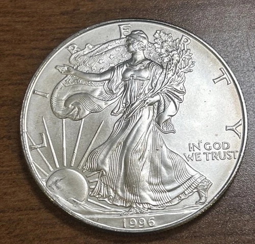 1996 Key Date! American 1 Oz Silver Eagle - .999 Pure Fine Silver - Rare Coin!