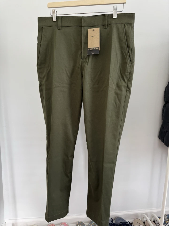 Nike Golf Pants 34x32 | Slim Fit Ankle Length | Olive Green | NWT | $100 Retail - Image 3 of 4
