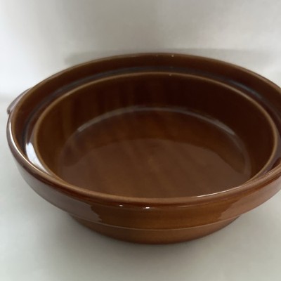 Vintage Rival Naturelles 2.5 Qt Brown Stoneware Casserole Dish Excellent!