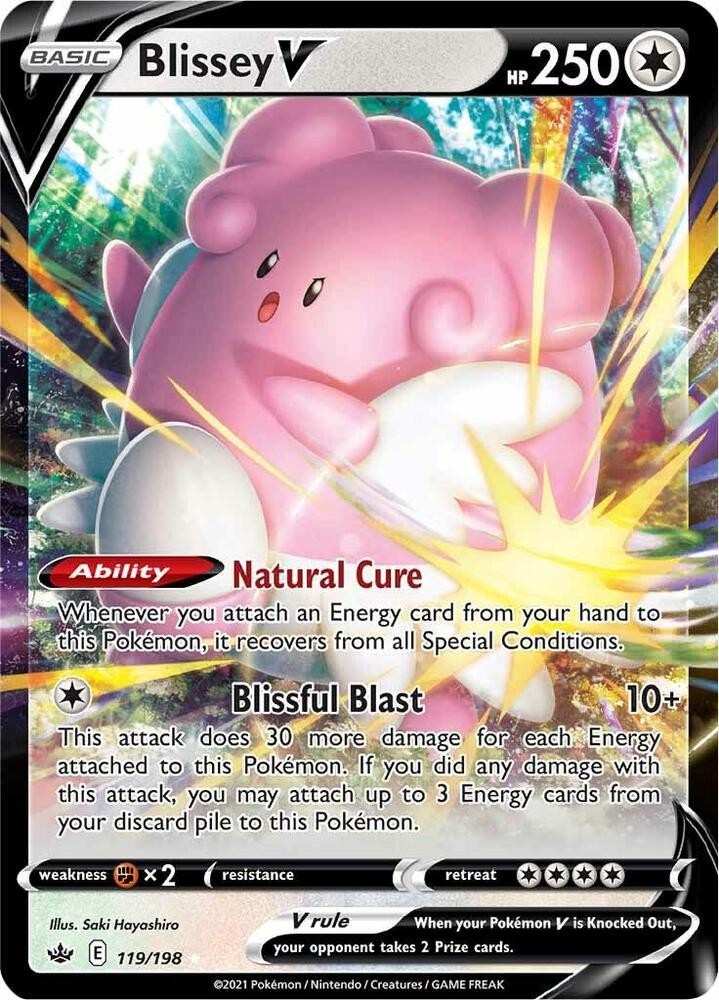 Pokemon Chilling Reign Ultra Rare Blissey V 119/198 - Near Mint (NM)