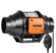 VEVOR 6 Inch Inline Duct Fan HVAC Exhaust Blower Kit EC/AC Variable Speed