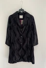 Anthropologie Jacket Coat Black Velvet Pattern Long Seen Worn Kept 14 BNWT £178
