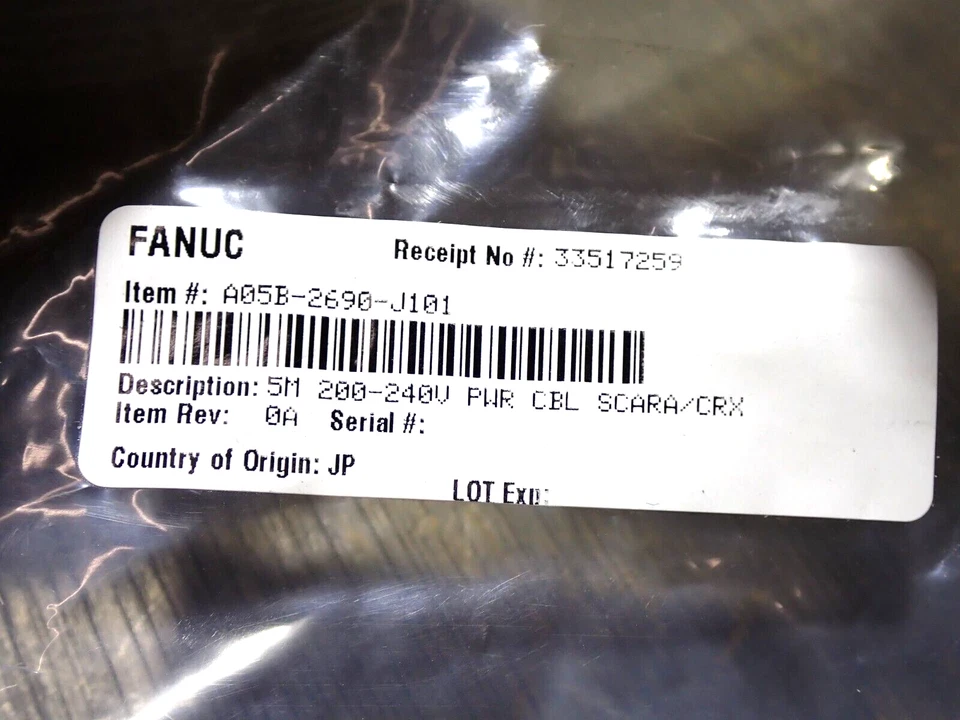 CABLE FANUC PWR ÚNICO A05B-2690-J101 NUEVO - Imagen 4 de 4